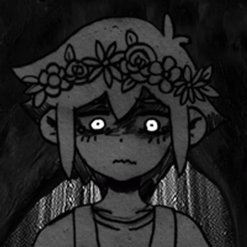 Black And White Sad Omori GIF