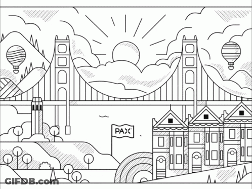 Black And White San Francisco Pax Sign GIF