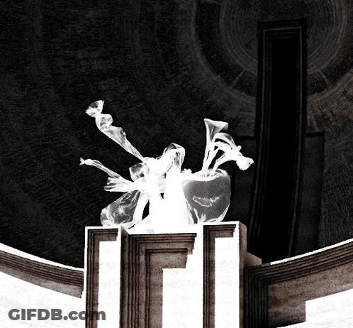 Black And White Sculpture With Letter L GIF