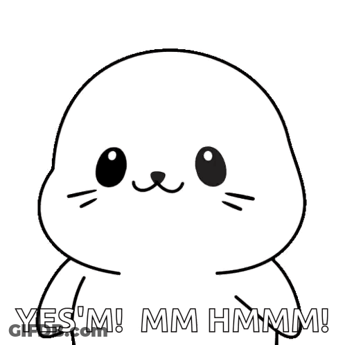 Black And White Seal Saying Yes GIF