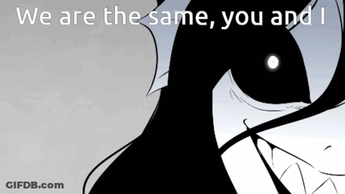 Black And White Shark Saying We Are The Same GIF