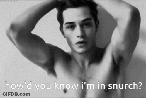 Black And White Shirtless Man How'd You Know I'm In Snurlh GIF