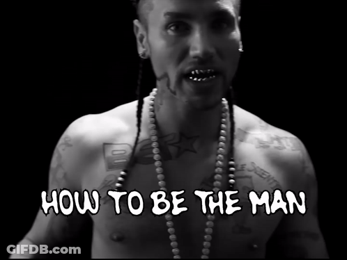 Black And White Shirtless Man How To Be The Man GIF