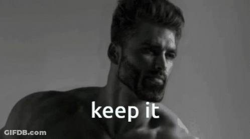Black And White Shirtless Man Saying Keep It GIF