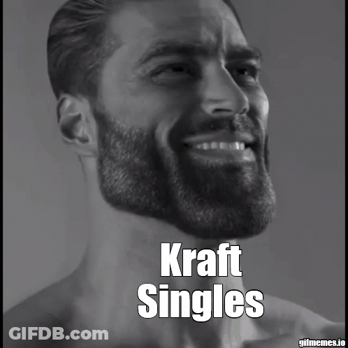 Black And White Shirtless Man With Kraft Singles GIF