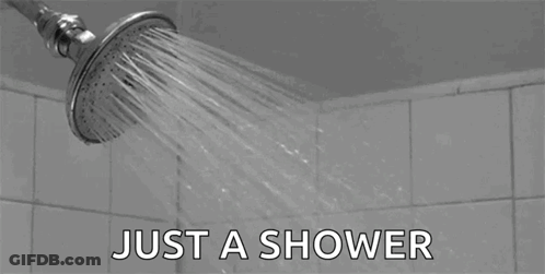 Black And White Shower Head Spraying Water GIF