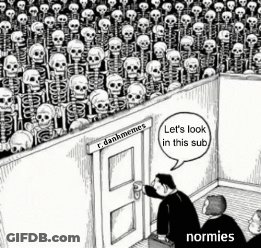 Black And White Skeleton Wave Meme GIF