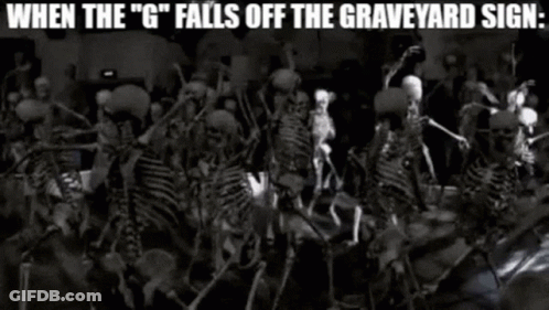 Black And White Skeletons Dancing GIF