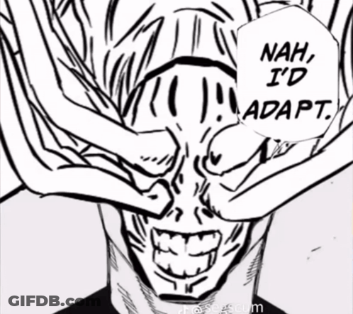 Black And White Skull Saying Nah I'd Adapt GIF