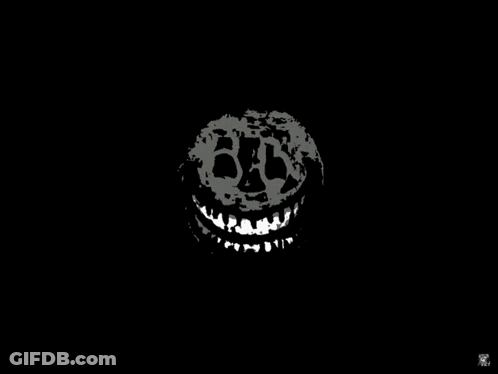 Black And White Skull With Smile GIF