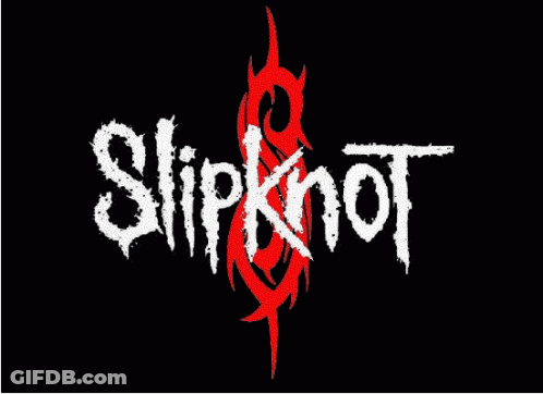 Black And White Slipknot Logo With Pentagram GIF
