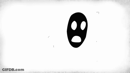 Black And White Smiley Face Drawing GIF