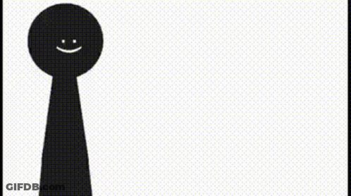 Black And White Smiley Person Saying No GIF