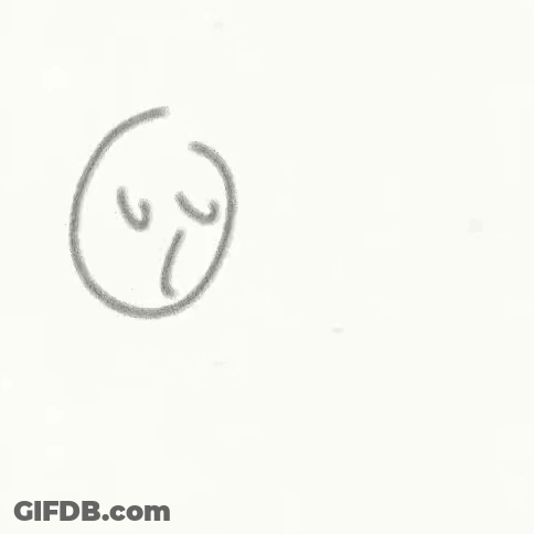 Black And White Smiling Face With Big Smile GIF