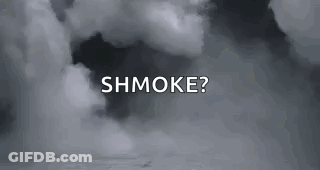 Black And White Smoke Coming From Hole In Sky GIF