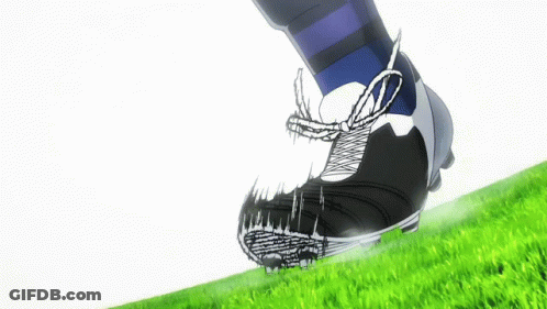 Black And White Soccer Ball With Green Shield GIF