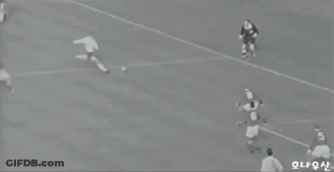 Black-And-White Soccer Game Number 5 On Back GIF