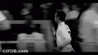 Black And White Soccer Player In White Jersey Number 7 GIF
