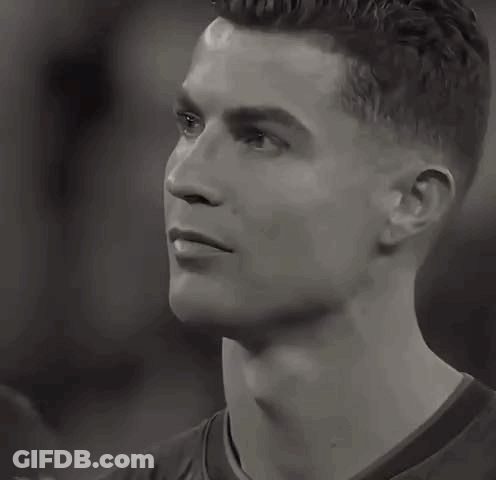 Black And White Soccer Player Looking Up GIF