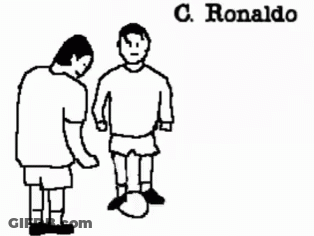 Black And White Soccer Players C. Ronaldo GIF