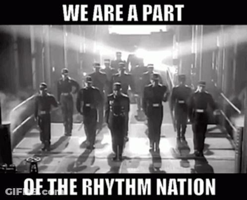 Black And White Soldiers We Are A Part Of The Rhythm Nation GIF