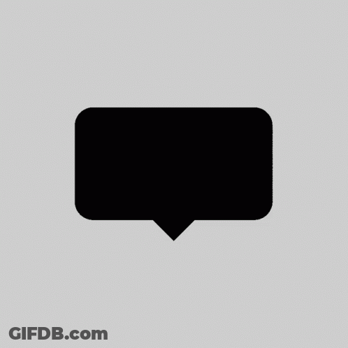 Black And White Speech Bubble Saying Booood GIF