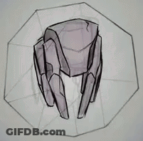 Black And White Spider In A Circle GIF