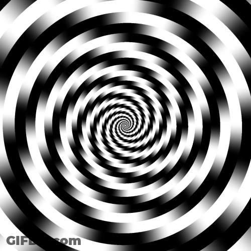 Black And White Spiral Illusion GIF