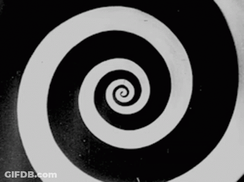 Black And White Spiral With Circle GIF