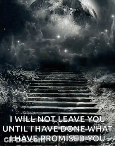 Black And White Stairs Leading To Moon GIF
