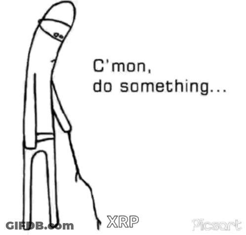 Black And White Stick Figure C Mon Do Something ... XRP GIF