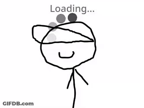 Black And White Stick Figure Loading GIF