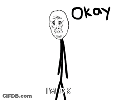 Black And White Stick Figure Okay Im Ok GIF
