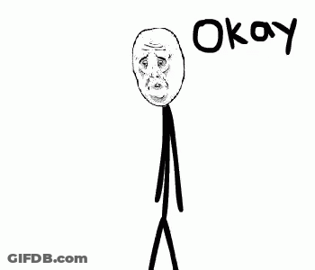 Black And White Stick Figure Saying Okay GIF
