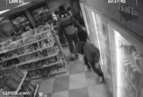Black And White Store With Fanta Sign GIF