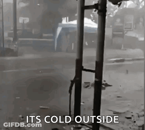 Black And White Street It's Cold Outside GIF