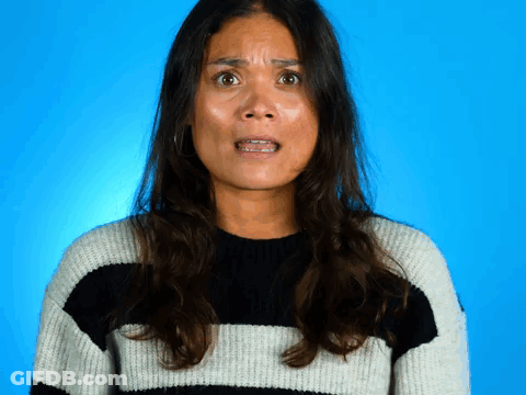 Black And White Striped Sweater Woman Funny Face GIF