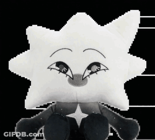 Black And White Stuffed Animal Drawing GIF