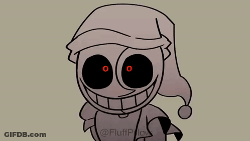 Black And White Sun With Cartoon Face GIF