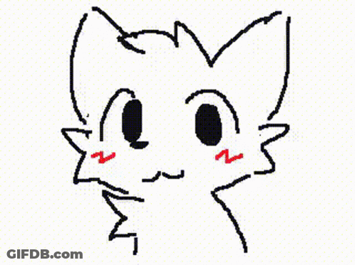 Black And White Surprised Cat Face GIF