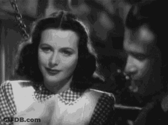 Black And White Surprised Girl GIF