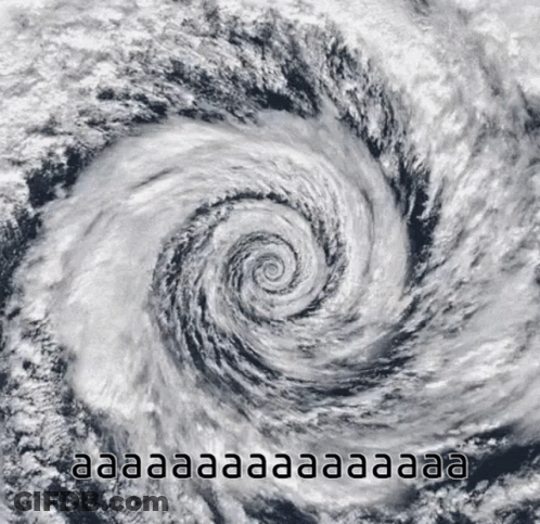 Black And White Swirling Cloud Saying AA GIF