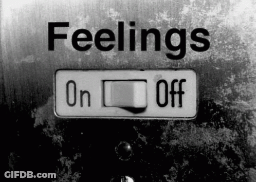 Black And White Switch Reading Feelings On And Off GIF
