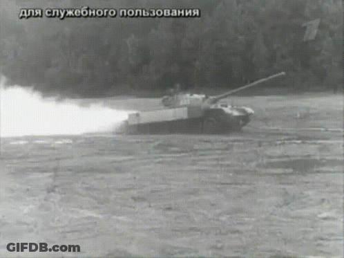 Black And White Tank With Russian Writing GIF