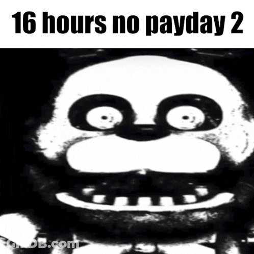 Black And White Teddy Bear 16 Hours No Payday 2 GIF