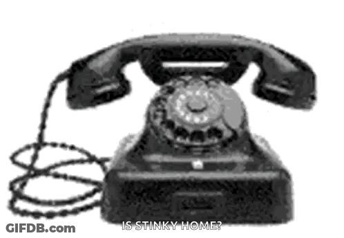 Black And White Telephone Is Stinky Home GIF