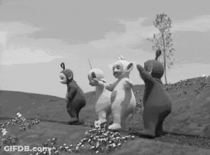 Black And White Teletubbies GIF