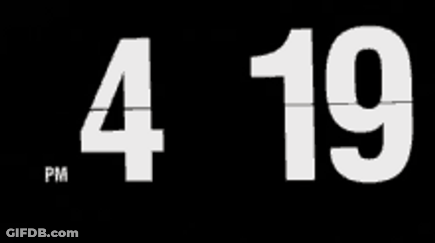 Black And White Time Check 420 Pm GIF