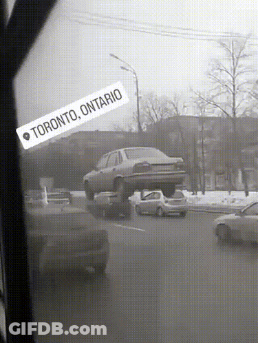 Black And White Toronto Ontario Sign GIF