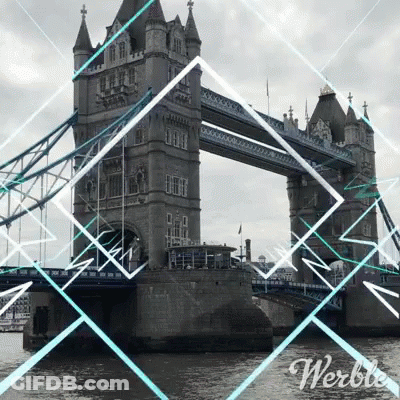 Black And White Tower Bridge With Webble GIF